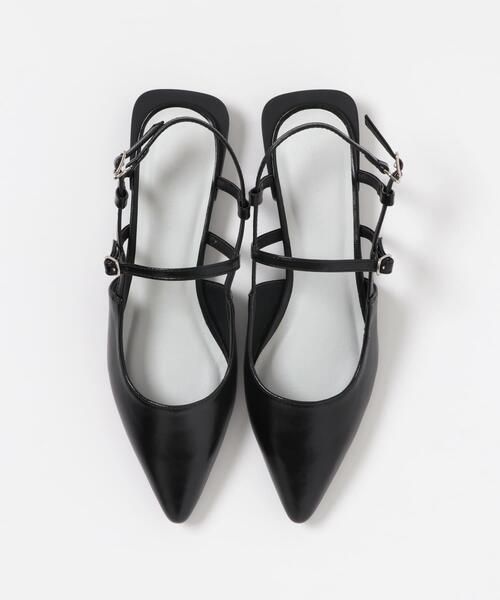 SENSE OF PLACE by URBAN RESEARCH（センスオブプレイスバイアーバンリサーチ）の「ポインテッドトウストラップミュール（その他シューズ・レディース・ブラック/ライトベージュ・MEDIUM/LARGE）」の9枚目の写真