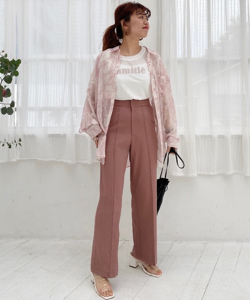 archives（アルシーヴ）の「バックレースアップセンタープレスパンツ（その他パンツ・レディース・パープル/アイボリー/マスタード/レンガ/グリーン・MEDIUM）」の17枚目の写真