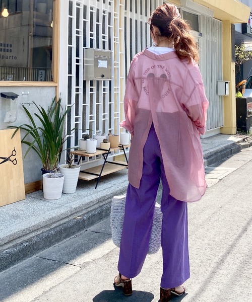 archives（アルシーヴ）の「バックレースアップセンタープレスパンツ（その他パンツ・レディース・パープル/アイボリー/マスタード/レンガ/グリーン・MEDIUM）」の20枚目の写真