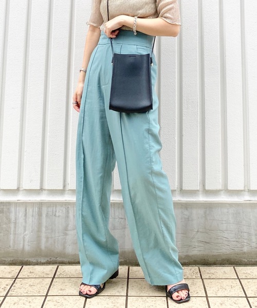 archives（アルシーヴ）の「バックレースアップセンタープレスパンツ（その他パンツ・レディース・パープル/アイボリー/マスタード/レンガ/グリーン・MEDIUM）」の10枚目の写真