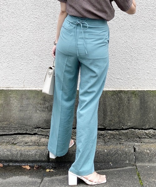 archives（アルシーヴ）の「バックレースアップセンタープレスパンツ（その他パンツ・レディース・パープル/アイボリー/マスタード/レンガ/グリーン・MEDIUM）」の12枚目の写真