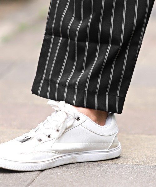 LUXSTYLE(ラグスタイル)の「ストレッチワイドタックパンツ(その他パンツ・メンズ・ブラック/ベージュ/ブルー系その他/ストライプ・M/L/XL)」の16枚目の写真