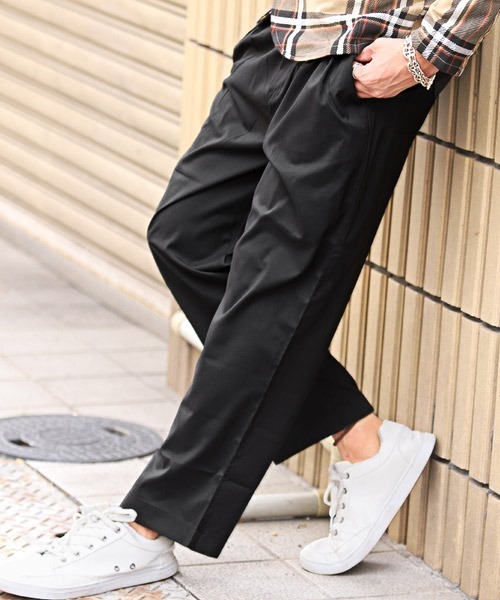 LUXSTYLE(ラグスタイル)の「ストレッチワイドタックパンツ(その他パンツ・メンズ・ブラック/ベージュ/ブルー系その他/ストライプ・M/L/XL)」の17枚目の写真