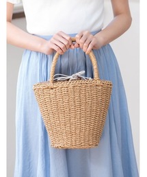 fifth | ナチュラル巾着かごバッグ(かごバッグ)