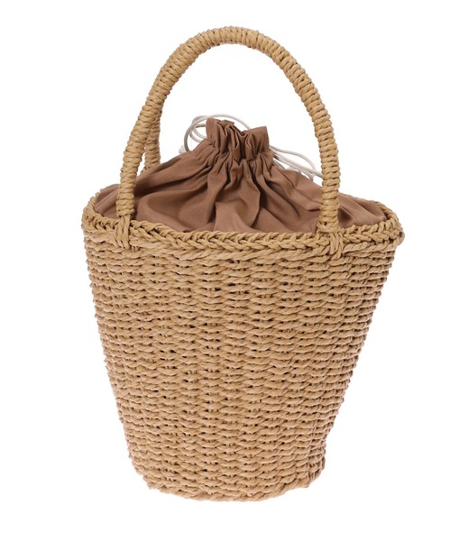 fifth（フィフス）の「ナチュラル巾着かごバッグ（かごバッグ・レディース・ベージュ/アイボリー・FREE）」の5枚目の写真