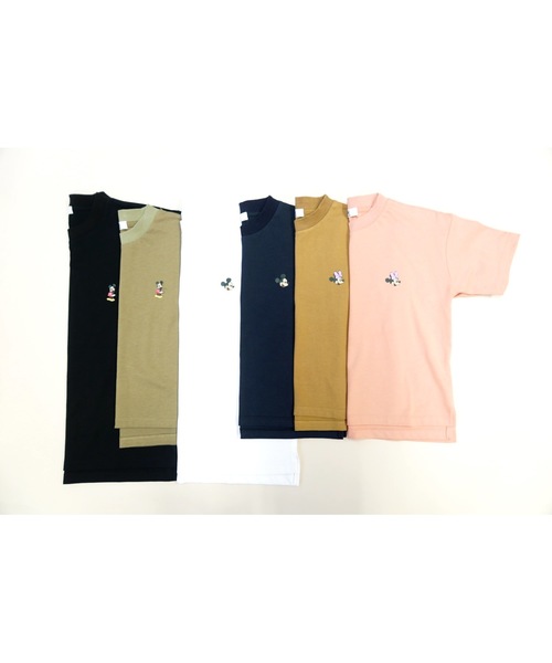 &yam(アンドヤム)の「ミッキー刺繍T(Tシャツ/カットソー・キッズ・ホワイト/キャメル/ピンク/カーキ/ブラック/チャコールグレー・90/100/110/120/130/140/150)」の12枚目の写真