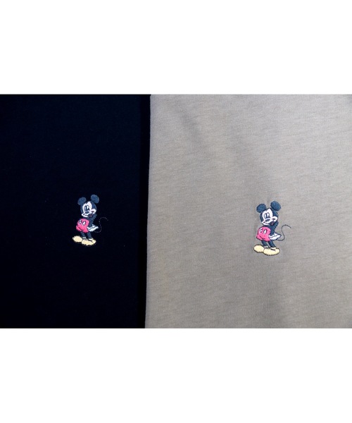 &yam(アンドヤム)の「ミッキー刺繍T(Tシャツ/カットソー・キッズ・ホワイト/キャメル/ピンク/カーキ/ブラック/チャコールグレー・90/100/110/120/130/140/150)」の14枚目の写真