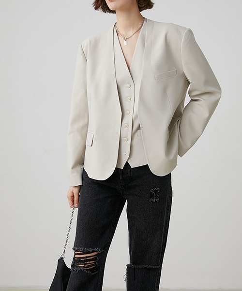 Fano Studios（ファノ ストゥディオズ）の「【Fano Studios】ストレートシルエット ブラック ダメージデニムパンツ FX20K143（デニムパンツ・レディース・ブラック・S/M/L）」の14枚目の写真