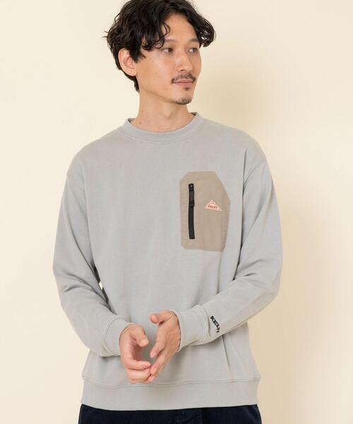 KELTY（ケルティ）の「KELTY(ケルティ)別注ポケットウラケクルーネックスウェット(ベージュ、ダークブラウン⇒WEB限定カラー)#（スウェット・メンズ・ブラック/ホワイト/ダークブラウン/ケリー/ベージュ・SMALL/MEDIUM/X-LARGE/LARGE）」の15枚目の写真