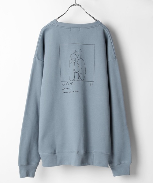 ZIP FIVE（ジップファイブ）の「【ZIP FIVE】イラストクルーオーバーサイズスウェット（スウェット・レディース・ブルー/ブラウン/グリーン/ベージュ/ホワイト/ブラック/ホワイト系/ブルー系/ブラウン系/グリーン系/ベージュ系/ブラック系/ブルー系1/ブラウン系1/グリーン系1/ベージュ系1/ホワイト系1/ブラック系1・MEDIUM/LARGE/X-LARGE）」の18枚目の写真