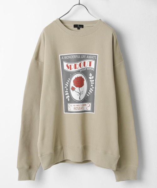 ZIP FIVE（ジップファイブ）の「【ZIP FIVE】イラストクルーオーバーサイズスウェット（スウェット・レディース・ブルー/ブラウン/グリーン/ベージュ/ホワイト/ブラック/ホワイト系/ブルー系/ブラウン系/グリーン系/ベージュ系/ブラック系/ブルー系1/ブラウン系1/グリーン系1/ベージュ系1/ホワイト系1/ブラック系1・MEDIUM/LARGE/X-LARGE）」の10枚目の写真