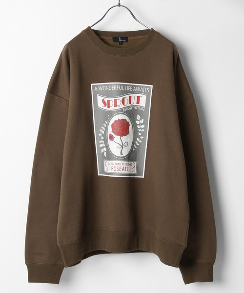 ZIP FIVE（ジップファイブ）の「【ZIP FIVE】イラストクルーオーバーサイズスウェット（スウェット・レディース・ブルー/ブラウン/グリーン/ベージュ/ホワイト/ブラック/ホワイト系/ブルー系/ブラウン系/グリーン系/ベージュ系/ブラック系/ブルー系1/ブラウン系1/グリーン系1/ベージュ系1/ホワイト系1/ブラック系1・MEDIUM/LARGE/X-LARGE）」の7枚目の写真