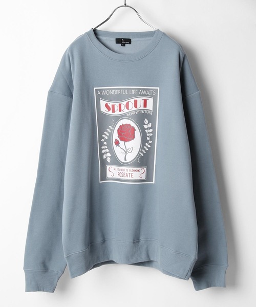 ZIP FIVE（ジップファイブ）の「【ZIP FIVE】イラストクルーオーバーサイズスウェット（スウェット・レディース・ブルー/ブラウン/グリーン/ベージュ/ホワイト/ブラック/ホワイト系/ブルー系/ブラウン系/グリーン系/ベージュ系/ブラック系/ブルー系1/ブラウン系1/グリーン系1/ベージュ系1/ホワイト系1/ブラック系1・MEDIUM/LARGE/X-LARGE）」の16枚目の写真