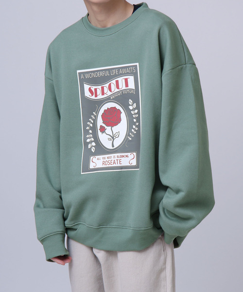 ZIP FIVE（ジップファイブ）の「【ZIP FIVE】イラストクルーオーバーサイズスウェット（スウェット・レディース・ブルー/ブラウン/グリーン/ベージュ/ホワイト/ブラック/ホワイト系/ブルー系/ブラウン系/グリーン系/ベージュ系/ブラック系/ブルー系1/ブラウン系1/グリーン系1/ベージュ系1/ホワイト系1/ブラック系1・MEDIUM/LARGE/X-LARGE）」の20枚目の写真