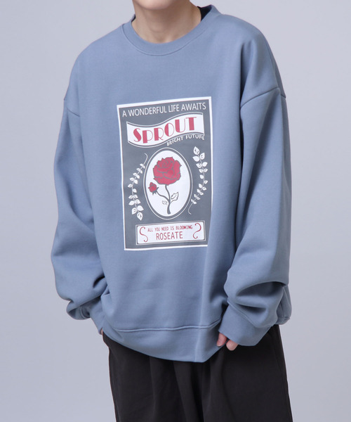 ZIP FIVE（ジップファイブ）の「【ZIP FIVE】イラストクルーオーバーサイズスウェット（スウェット・レディース・ブルー/ブラウン/グリーン/ベージュ/ホワイト/ブラック/ホワイト系/ブルー系/ブラウン系/グリーン系/ベージュ系/ブラック系/ブルー系1/ブラウン系1/グリーン系1/ベージュ系1/ホワイト系1/ブラック系1・MEDIUM/LARGE/X-LARGE）」の19枚目の写真