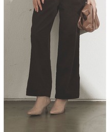 Re:EDIT | [2020A/W PRE ORDER]スクエアトゥローヒールショートブーツ(ブーツ)