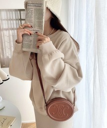 Java | バックステッチショート丈オーバーサイズシンプル無地スウェット(長袖)(スウェット)