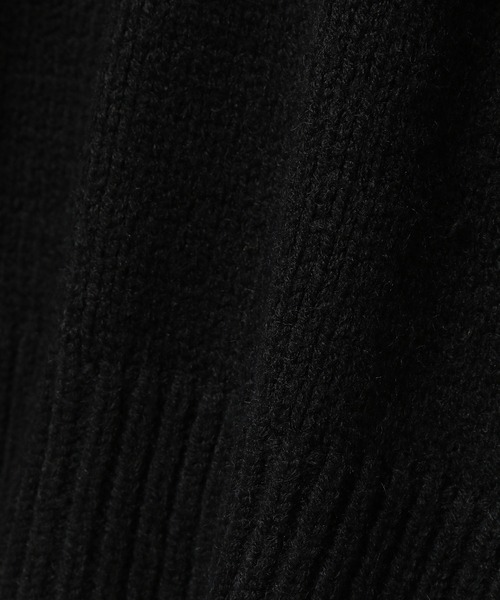 ADAM ET ROPE'（アダムエロペ）の「【ZOZO限定】フリンジBIGニットプルオーバー（ニット/セーター・レディース・ブラック/ライトグリーン/キナリ・FREE）」の17枚目の写真