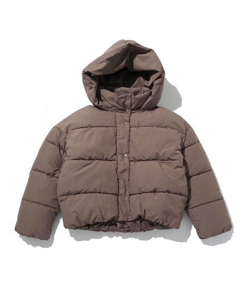 【美品】パラスパレス　ボリュームカラー ショート丈ダウンジャケット ブラウン 2 美品】パラスパレス ボリュームカラー ショート丈ダウンジャケット