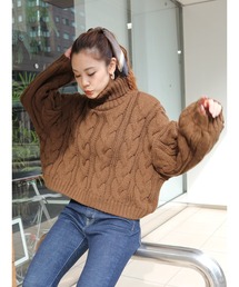 ROYAL PARTY | 【ZOZO限定】オフタートルケーブルボリュームニット(ニット/セーター)