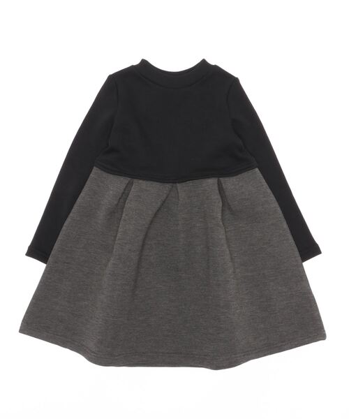 Catherine Cottage（キャサリンコテージ）の「リボンカットソーワンピース（ワンピース・キッズ・ブラック×グレー/ブラック×ブラック/グレー/グレー系・110/120/130/140/150）」の6枚目の写真