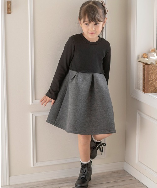 Catherine Cottage（キャサリンコテージ）の「リボンカットソーワンピース（ワンピース・キッズ・ブラック×グレー/ブラック×ブラック/グレー/グレー系・110/120/130/140/150）」の17枚目の写真