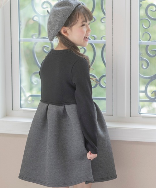 Catherine Cottage（キャサリンコテージ）の「リボンカットソーワンピース（ワンピース・キッズ・ブラック×グレー/ブラック×ブラック/グレー/グレー系・110/120/130/140/150）」の20枚目の写真