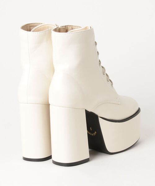 LOVEHUNTER(ラブハンター)の「LOVEHUNTER / 10.5cm厚底 スクエアトゥ レースアップブーツ(1542)(ブーツ・レディース・ブラック/ダークブラウン/アイボリー/ブラック系その他/シルバー・S/M/L/LL/SS/3L)」の11枚目の写真