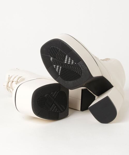 LOVEHUNTER(ラブハンター)の「LOVEHUNTER / 10.5cm厚底 スクエアトゥ レースアップブーツ(1542)(ブーツ・レディース・ブラック/ダークブラウン/アイボリー/ブラック系その他/シルバー・S/M/L/LL/SS/3L)」の10枚目の写真