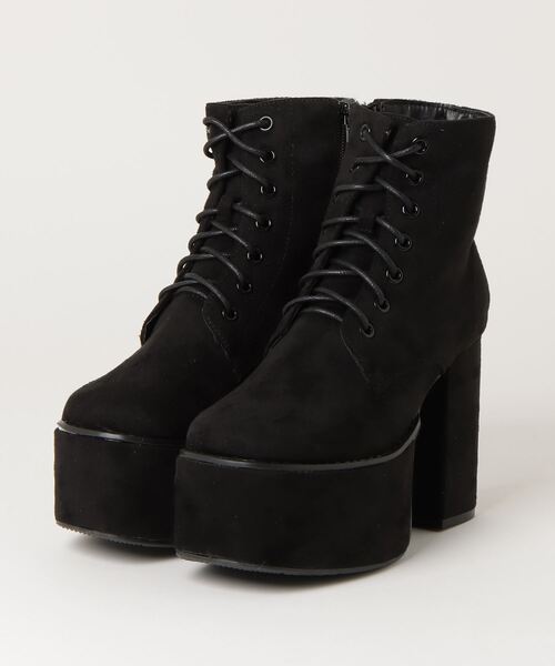 LOVEHUNTER(ラブハンター)の「LOVEHUNTER / 10.5cm厚底 スクエアトゥ レースアップブーツ(1542)(ブーツ・レディース・ブラック/ダークブラウン/アイボリー/ブラック系その他/シルバー・S/M/L/LL/SS/3L)」の16枚目の写真