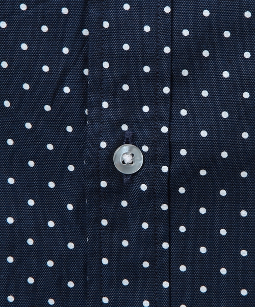 coen（コーエン）の「ライトオックスフォードドット柄シャツ（シャツ/ブラウス・レディース・ホワイト/ネイビー・MEDIUM/LARGE/SMALL）」の11枚目の写真