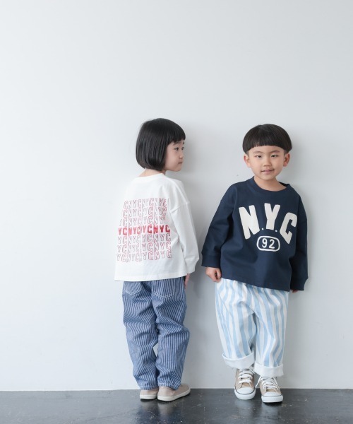 LOWRYS FARM(ローリーズファーム)の「NYCフロントプリントロンT 936610(Tシャツ/カットソー・キッズ・ホワイト/ネイビー・34/32/35/33/31)」の13枚目の写真