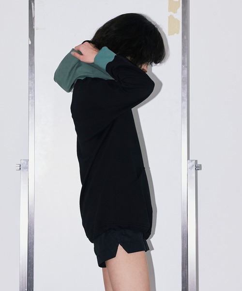 Bonjour Girl（ボンジュールガール）の「【Bonjour Girl】BG バイカラーパーカー（パーカー・レディース・ホワイト/ブラック/パープル・FREE）」の12枚目の写真