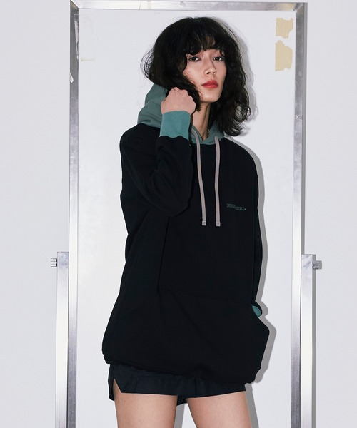 Bonjour Girl（ボンジュールガール）の「【Bonjour Girl】BG バイカラーパーカー（パーカー・レディース・ホワイト/ブラック/パープル・FREE）」の18枚目の写真