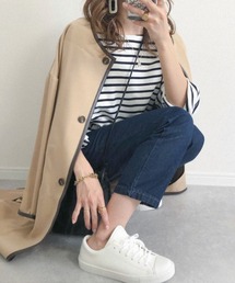 feepur | パイピングコート(ノーカラーコート)