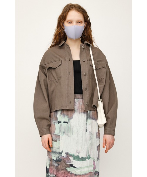 SLY（スライ）の「SHORT OVER SIZE JK ショート オーバーサイズ ジャケット（ミリタリージャケット・レディース・ブラウン/ライトパープル/アイボリー・FREE）」の13枚目の写真