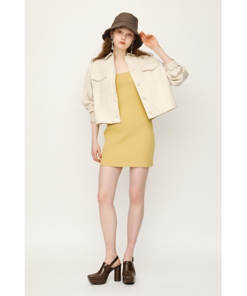 SLY（スライ）の「SHORT OVER SIZE JK ショート オーバーサイズ ジャケット（ミリタリージャケット・レディース・ブラウン/ライトパープル/アイボリー・FREE）」の5枚目の写真