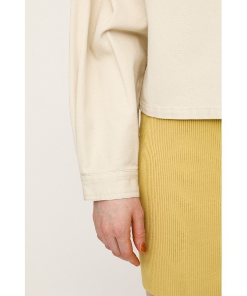 SLY（スライ）の「SHORT OVER SIZE JK ショート オーバーサイズ ジャケット（ミリタリージャケット・レディース・ブラウン/ライトパープル/アイボリー・FREE）」の11枚目の写真