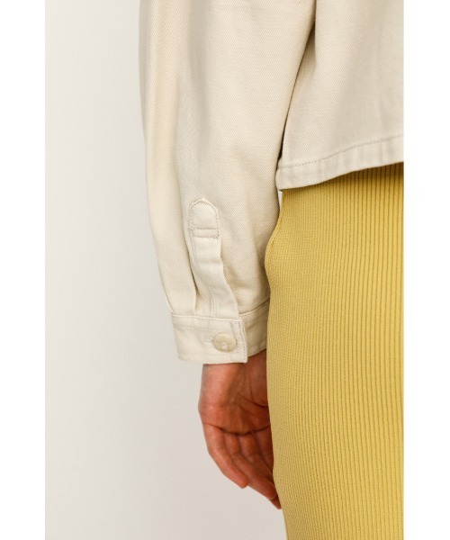 SLY（スライ）の「SHORT OVER SIZE JK ショート オーバーサイズ ジャケット（ミリタリージャケット・レディース・ブラウン/ライトパープル/アイボリー・FREE）」の12枚目の写真