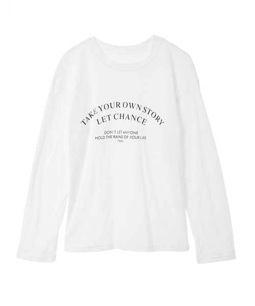 fifth(フィフス)の「フロントロゴロングスリーブTシャツ(Tシャツ/カットソー・レディース・ホワイト/ブラック・MEDIUM)」の3枚目の写真
