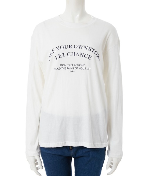 fifth(フィフス)の「フロントロゴロングスリーブTシャツ(Tシャツ/カットソー・レディース・ホワイト/ブラック・MEDIUM)」の4枚目の写真