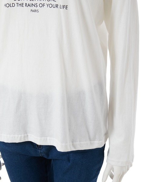 fifth(フィフス)の「フロントロゴロングスリーブTシャツ(Tシャツ/カットソー・レディース・ホワイト/ブラック・MEDIUM)」の11枚目の写真