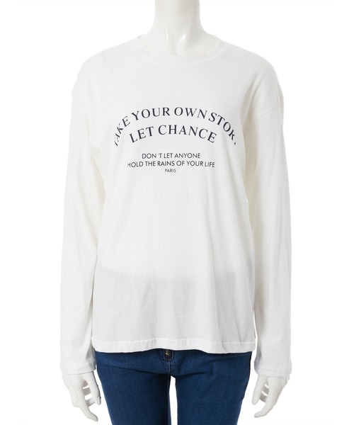 fifth(フィフス)の「フロントロゴロングスリーブTシャツ(Tシャツ/カットソー・レディース・ホワイト/ブラック・MEDIUM)」の9枚目の写真