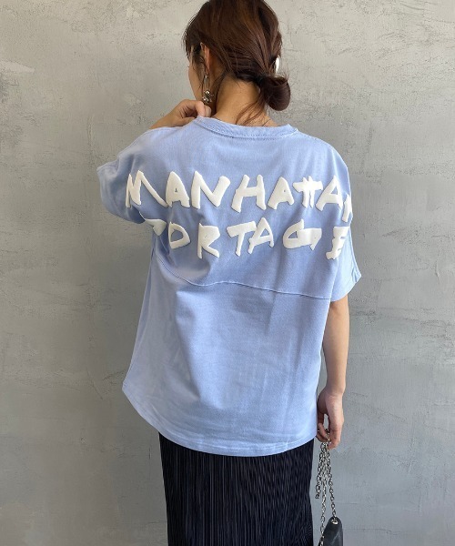 Manhattan Portage（マンハッタンポーテージ）の「[MANHATTAN PORTAGE/マンハッタンポーテージ] 別注 バックプリントTシャツ（Tシャツ/カットソー・レディース・アイボリー/グレー/ラベンダー・XL/L/S/M）」の6枚目の写真