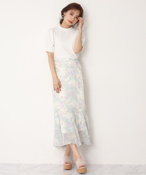 one after another NICE CLAUP（ワンアフターアナザーナイスクラップ）の「袖コンシャステレコトップス（Tシャツ/カットソー・レディース・オフホワイト/ベージュ/ブラック/ミント・FREE）」の14枚目の写真