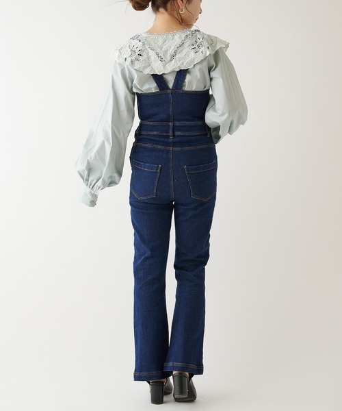 Chico（チコ）の「ストレッチデニムサロペット（サロペット/オーバーオール・レディース・ネイビー/ブルー・SMALL/MEDIUM）」の16枚目の写真