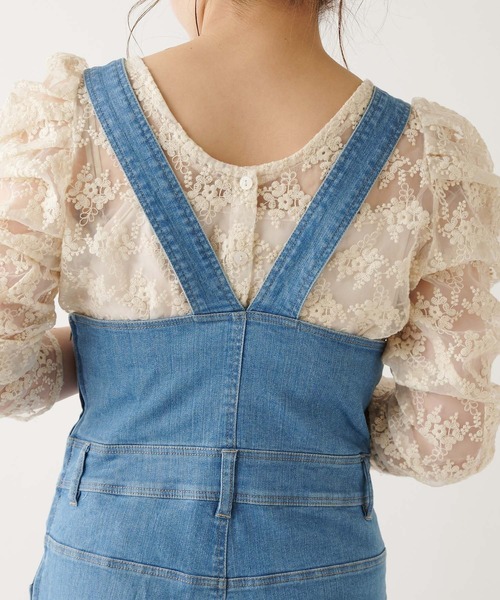 Chico（チコ）の「ストレッチデニムサロペット（サロペット/オーバーオール・レディース・ネイビー/ブルー・SMALL/MEDIUM）」の22枚目の写真