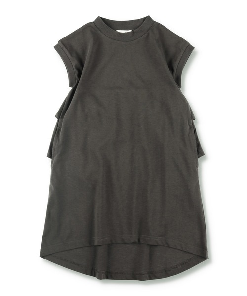 BRANSHES(ブランシェス)の「うしろ2段フリル半袖ワンピース(ワンピース・キッズ・ピンクベージュ/チャコールグレー・150cm/110cm/100cm/140cm/90cm/80cm/120cm/130cm)」の22枚目の写真