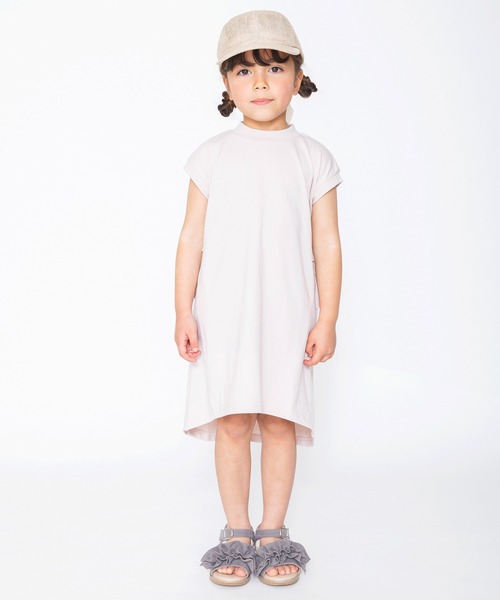 BRANSHES(ブランシェス)の「うしろ2段フリル半袖ワンピース(ワンピース・キッズ・ピンクベージュ/チャコールグレー・150cm/110cm/100cm/140cm/90cm/80cm/120cm/130cm)」の16枚目の写真