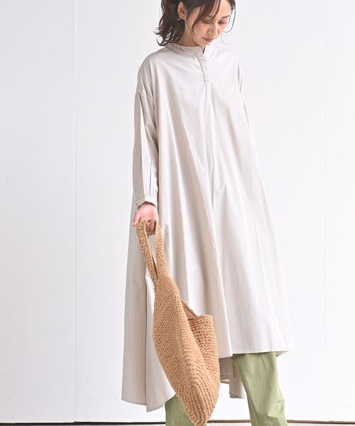 rps（アールピーエス）の「レースアップテントラインワンピース（ワンピース・レディース・ブラック/ブルー/アイボリー/ライトベージュ/ブルーグリーン/チャコールグレー・M）」の4枚目の写真